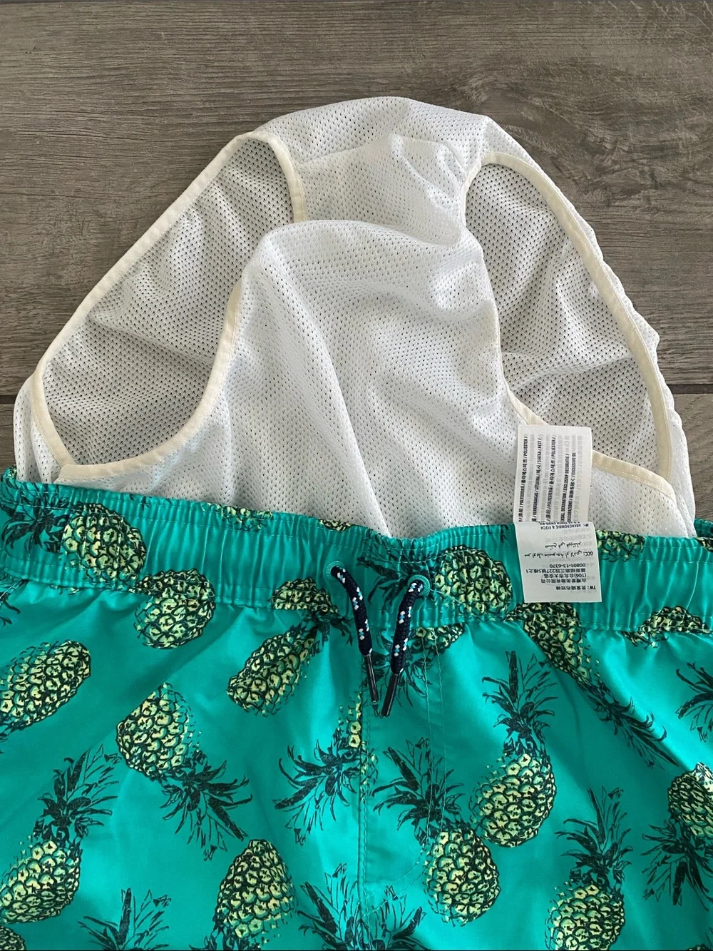 Abercrombie Kids Boys Swim Trucks - Teal with Pineapples